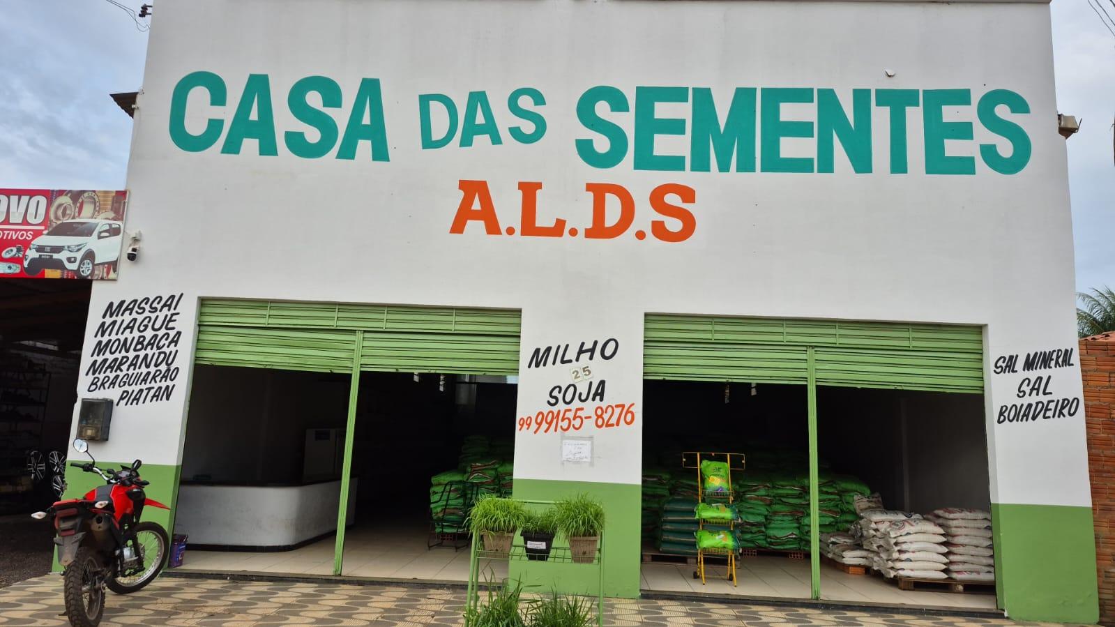 Fachada comercial para representar a Casa de Sementes A.L.D.S.